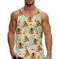 Funny Cat Pizza Graphic Tank Tops Men Women 2025 Sleeveless Tees Y2k Shirt Hawaii Beach Vest Top Unisex Cartoon Undershirt