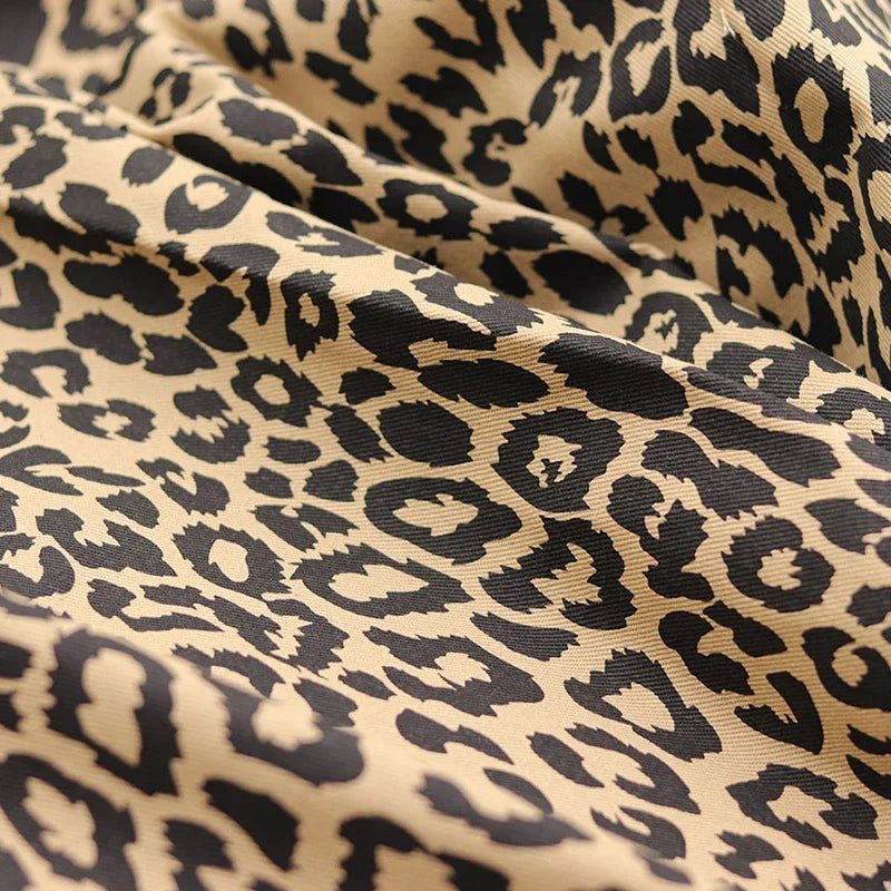 Leopard Cotton Twill Printed Fabric Sewing Jacket Skirt Blazer Fashion Animal Pattern Fabrics Garment Telas 50X150cm