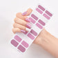 22pcs Blue Gel Nail Patch Slider Glitter Pink Adhesive Full Coverage Gel Nail Patch UV Lamp Cured Manicure for Woman & Girl