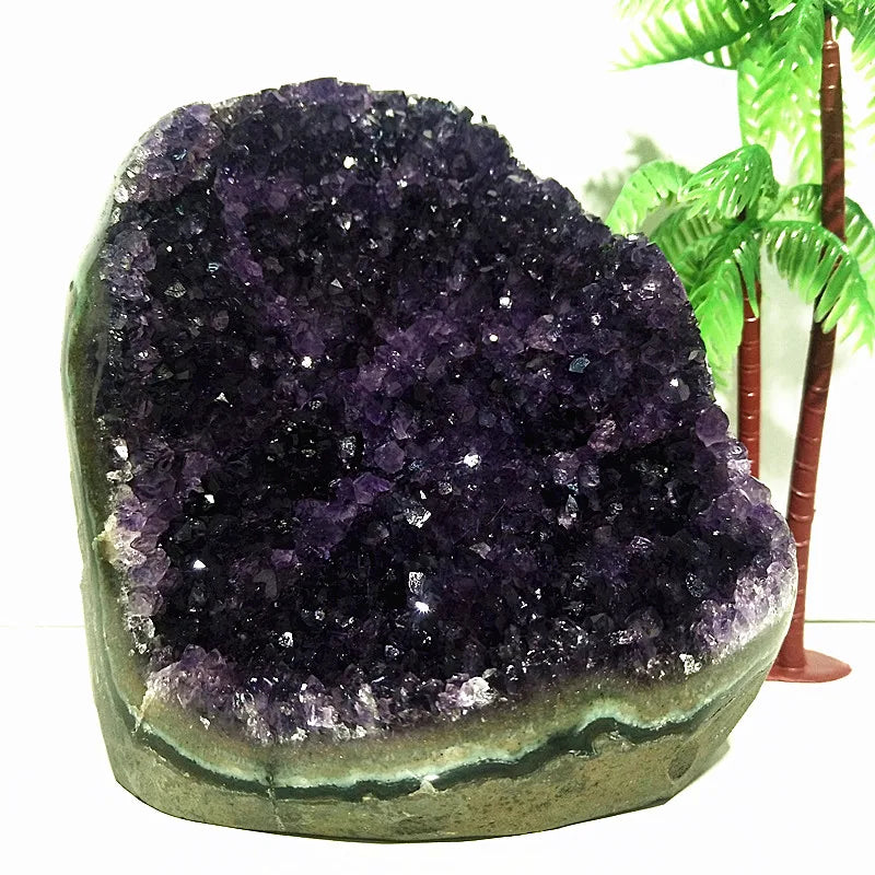 High quality Uruguay stone amethyst geode crystal quartz cluster home decor display amethyste pierre naturelle