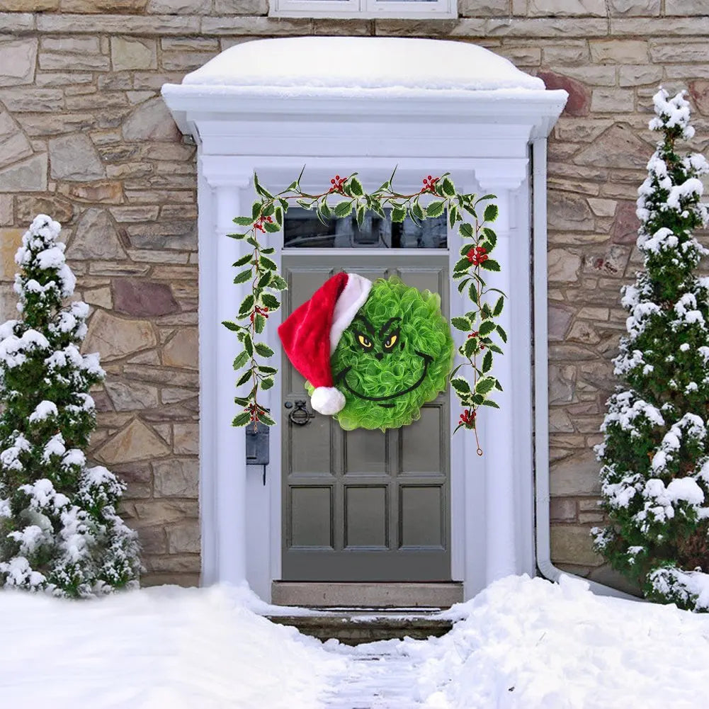 Christmas Decorations Christmas Wreath Front Door Wreath Outdoor Wreath Garden Garland Hanging Ornaments Home Decor