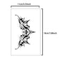 1pc Charming Tattoo Stickers Waterproof Lasting One To Two Weeks For Girls Belly Chest Back Waist Non-Reflective Thorn Cyan