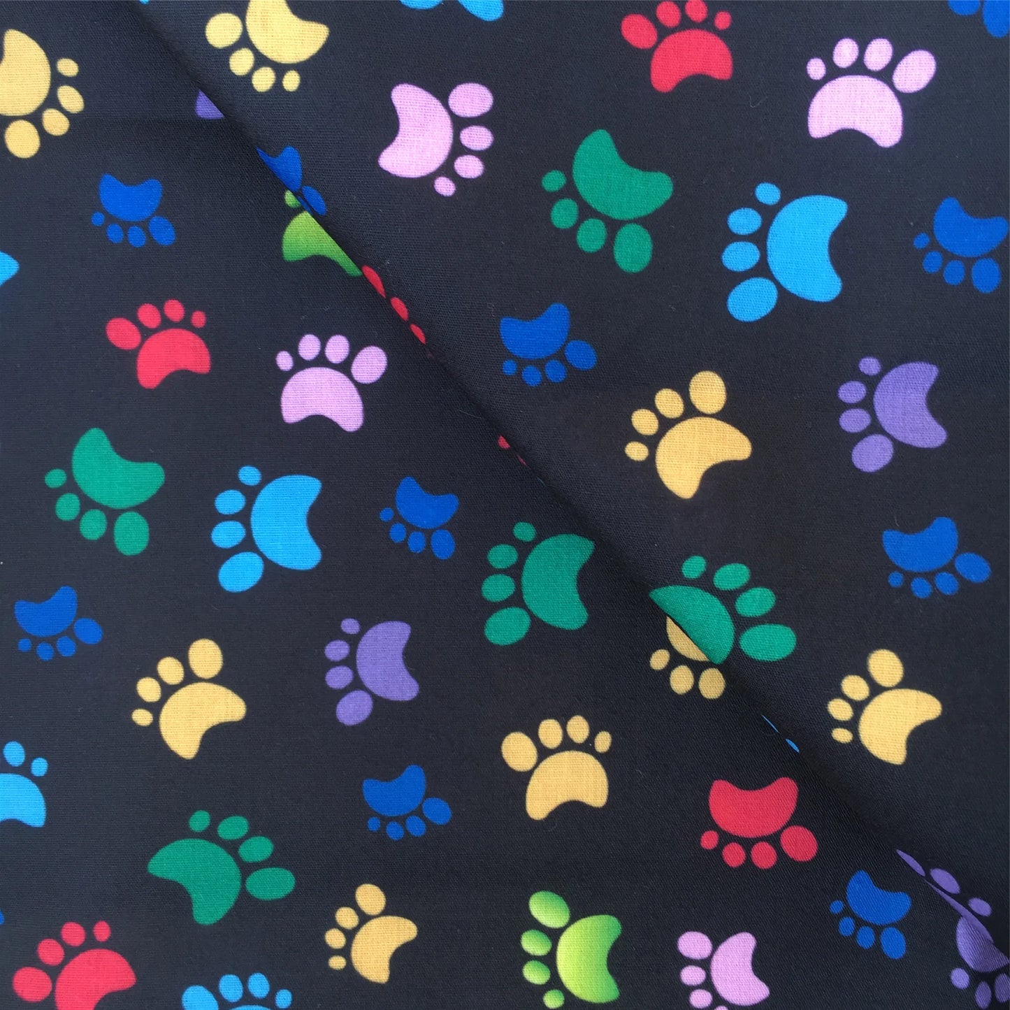 50*145cm Footprint Dog Paw Polyester 100% Cotton Fabric for Tissue Sewing Quilting Fabric Needlework Material DIY Handmade Craft