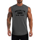Summer Cotton Breathable Bodybuilding Tank Tops Mens Workout Muscle Sleeveless Cool Shirts Gym Fitness Muscle Training Clothing