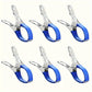 12pcs Durable Stainless Steel Pool Cover Clips with Blue Plastic Handle - Suitable for Ground Pool Covers and Photography