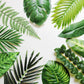 Artificial Fake Monstera Palm Leaves Green Tropical Plants Leaf Wedding DIY Flower Arrangement Home Decoration Real Touch Leaves