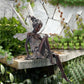 18/22cm Large Size And Turek Sitting Fairy Statue Garden Ornament Resin Craft Yard Home Decor Outdoor Dropshipping