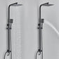 Chrome Black Bath Shower Wall Mount Rainfall Shower With Handheld Shower 2-way Shower Switch Bathroom Shower System