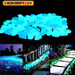 100pcs Glow In The Dark Pebbles Resin Luminous Stones For Landscape Garden Paths Potted Plants Parks Aquarium Decor