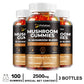 Mushroom Gummies - 10 Mushroom Blend - Natural Stress & Mood Support, Enhance Brain, Memory & Focus, Immune