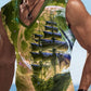 Sailor Suit 3D Ship Print T Shirt Men's Quick Dry Sleeveless Tank Top Oversized Fitness Sports Shirt Men's Design Clothing