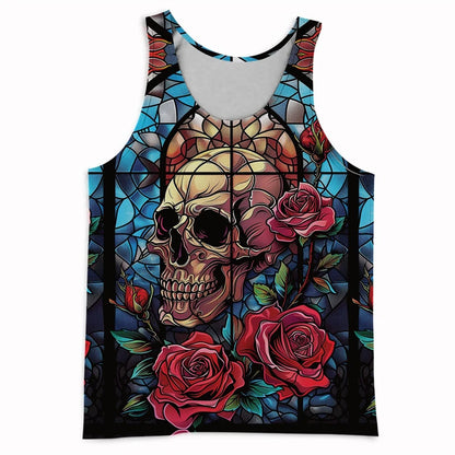 Trend Skull Pattern Tank Top For Men Fashion Summer Sleeveless Abstract 3D Printed Vest Cool Streetwear Hip Hop Undershirts Tank