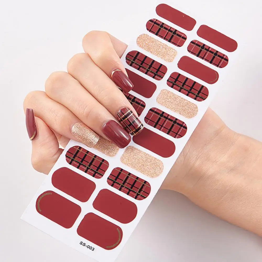 Fashion Stickers Long-lasting Double Ended Creative Nail Art Full Cover Strips Trendy Hottest Polish Wraps No Messy Polish Nails