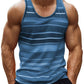 Stripe Colours 3d Printed Tank Top For Men Summer Classic Gym Fitness T-Shirt Street Sports Running Sleeveless Tees Tops Vest