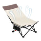 camping Folding Moon Chair Outdoor Portable Foldable Chair with Side Pocket Ultra-Light Chaise Lounge Chair for camping fishing