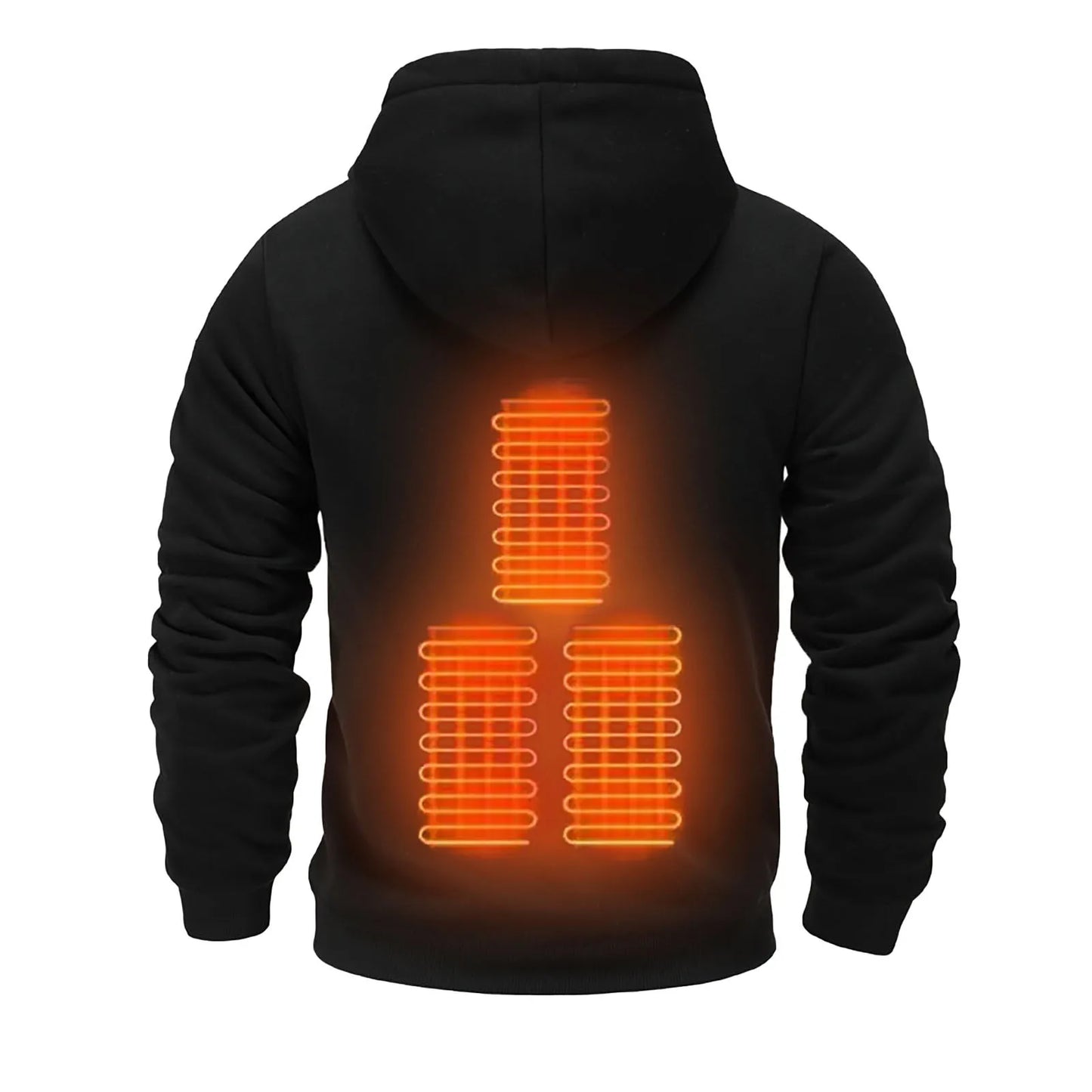 2024 Outdoor Electric USB Heating Sweaters Hoodies Men Winter Warm Heated Clothes Charging Heat Jacket Sportswear