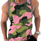 Men's Retro Ethnic Print Crew Neck Tank Top Texture Plaid Stripe 3d Vest Fashion Street Sleeveless Breathable Casual Sport Tops
