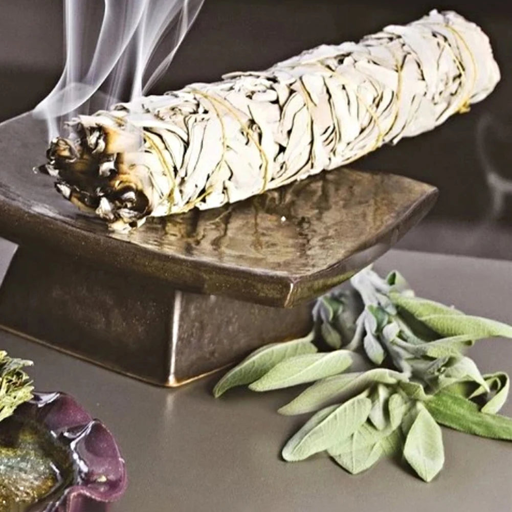 10-1PCS Incense White Sage Bundle Smudge Sticks Home Purification Pure Leaf Purification Portable Energy Cleansing Body Bundles