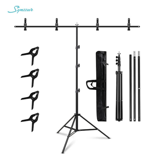 1.5/2/2.6M*2M T-Shape Backdrop Stand With Green Screen Photo Background Support For Birthday Portrait Photo Studio Photography