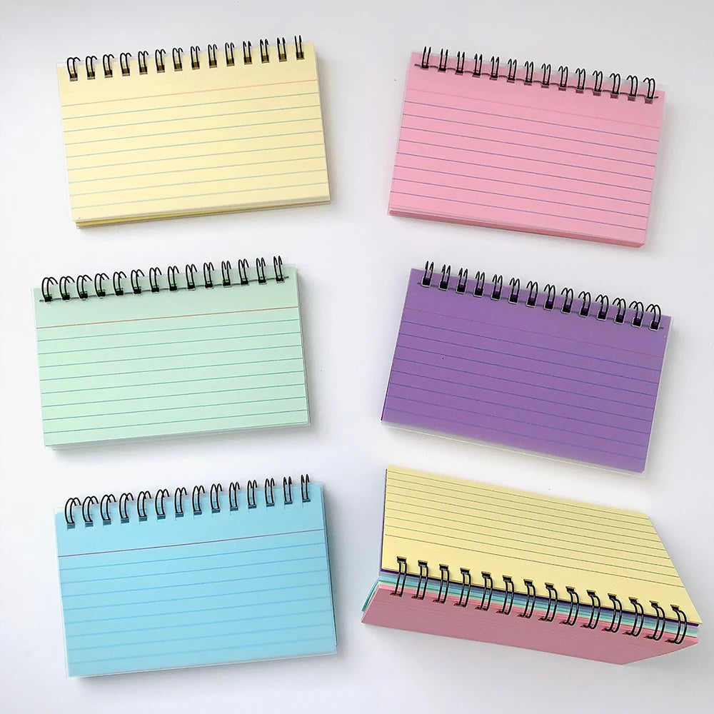 Note Book Horizontal Line Notebook Tearable Coil Book Note Paper Journal Index Card Office School Supplies