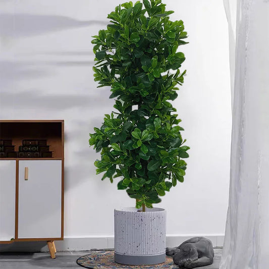 110-180cm Large Artificial Palm Tree Tropical Fake Plants Green Plastic Money Leafs Big Monstera Tree For Home Garden Decor