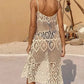 Fitshinling Bohemian Hollow Out Pareo Beach Outfits Swimwear For Women 2024 New In Lace Summer Dress Holiday Beachwear Sundress