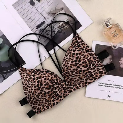 Women Flower Printed Bras Front Buckle Wireless Bralette Sexy Lingerie Comfort Push Up Floral Bras