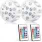 10leds RGB Led Submersible Light Underwater Night Lamp Battery Operated Garden Swimming Pool Light for Wedding Party Vase Bowl
