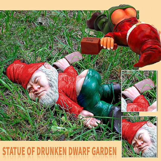 12cm Drunken Gnomes Funny Resin Statue for Home Decor Whimsical Indoor Outdoor Ornament Interesting Garden Christmas Santa Claus