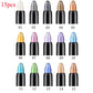 15Pcs Pearlescent silkworm eyeshadow pen lasting waterproof and not blooming Shiny pearlescent gel pen 16 color eye shadow pen
