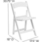 Hercules Series Folding Chair - White Resin - Set of 4 800LB Weight Capacity Comfortable Event Chair - Light Wei