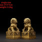 1pairs Feng Shui  Attracting Wealth Copper animal Lion Ornaments Home Living Room Bedroom Office Figurines