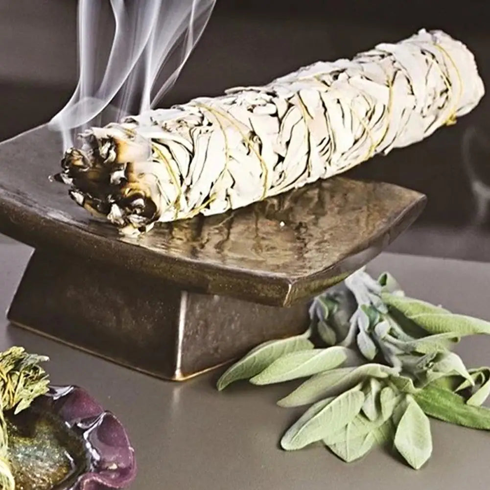 Natural White Sage Grass Bundle Smudge Sticks Pure Leaf Grass Smoky Purification Home Office Indoor Incense Cleansing A7O4