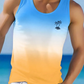 Summer Daily Casual Men's Tank Top Hawaiian Style Fish Print Men's Tank Top Seaside Party Men's Fashion Sleeveless T-shirt
