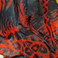 Good Swimming Fabric 4-way Stretch Spandex/Cotton Knit Red Leopard Pattern Snake Stripe Print DIY Sewing Swimwear/Shirt Clothing