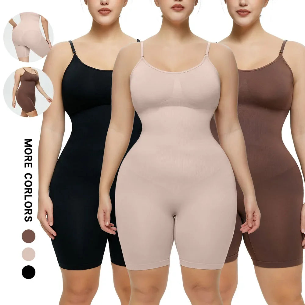 Women Full Body Shapewear Bodysuit for Belly Control Seamless Firm Waist Trainer Body Shaper Bodysuit