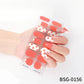 16 Strips Semi-cured Gel Nail Art Stickers 3D Hot Stamping Phototherapy Long Lasting Manicure Stickers Full Cover Nail Charms