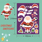 Christmas Stickers for Kids DIY Santa Snowman Christmas Tree Make A Face Stickers Party Game Activities Goodie Bag Filler Gifts