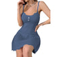 Women's Sexy Lace Trim Camisole Nightgown Solid Color Slim Fit Sleeveless Sleepwear Elegant Lace Strap Night Dress