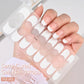 14pc Transparent Semi Cured Gel Nail Strips Nail Strengthening Gel Slider Long-Lasting Clear Crystal Gel Waterproof UV Stickers