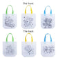 5/10pcs Festival Gift Bags Non Woven Fabric Christmas Halloween Easter Double Sided Graffiti Party Festival Tote Bag TMZ