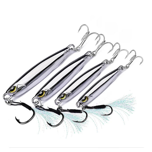 Metal Jig Bait 15g 20g 30g 40g Mackerel Artificial Hard Fish Lure Sinking Far Casting Jigging Bait Spoon Spinnerbait For Fishing