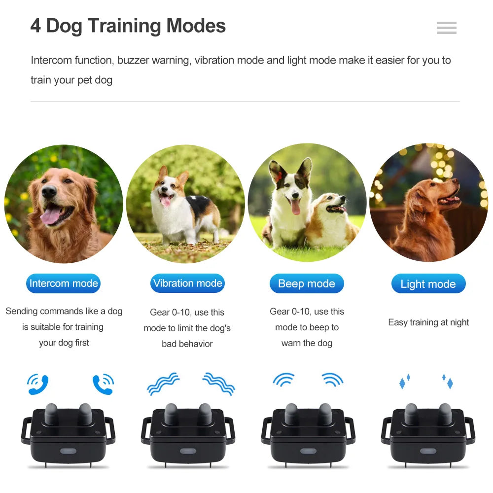 1500m Electric Dog Training Collar Voice Walkie-Talkie Pet Remote Control Waterproof Rechargeable hunting dog Intercom collar