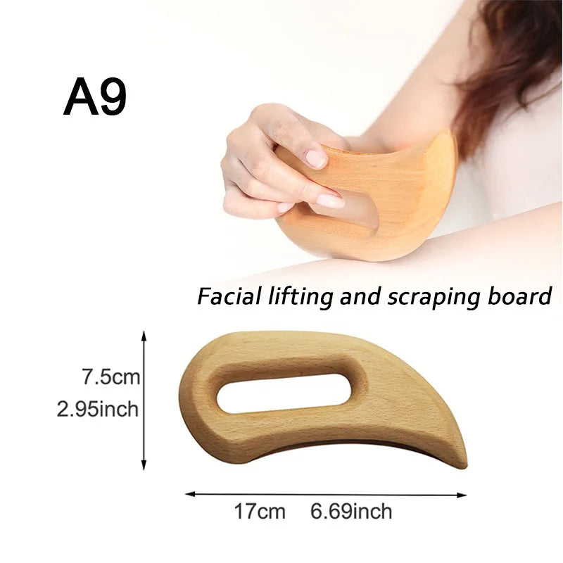 Wood Therapy Massage Tools for Body Shaping,Anti Cellulite Lymphatic Drainage,Professional Wooden Massage for Waist Sculpting