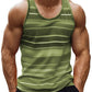Stripe Colours 3d Printed Tank Top For Men Summer Classic Gym Fitness T-Shirt Street Sports Running Sleeveless Tees Tops Vest