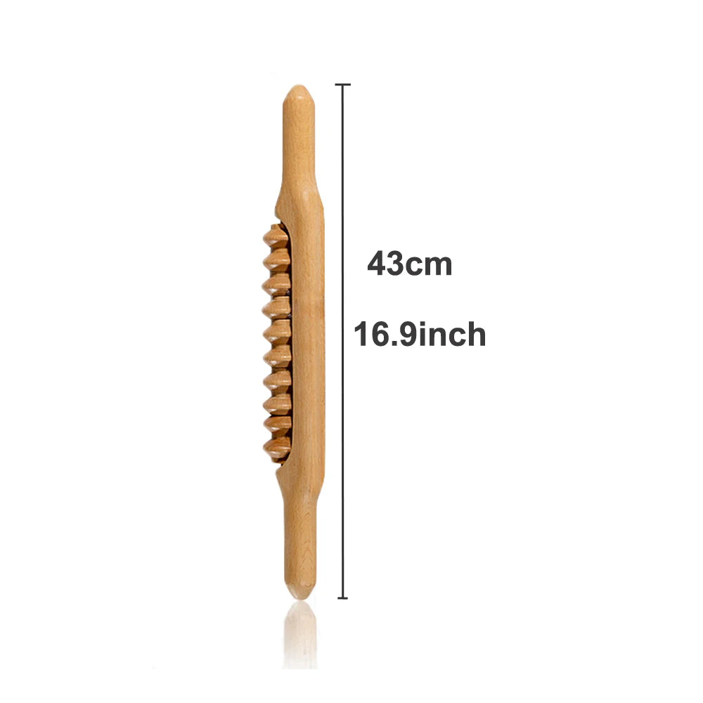 Wood Therapy Massage Tool,Body Roller Stick,Anti Cellulite Tool,Lymphatic Drainage Paddle Tool,Muscle Release Stick Rod,gua sha