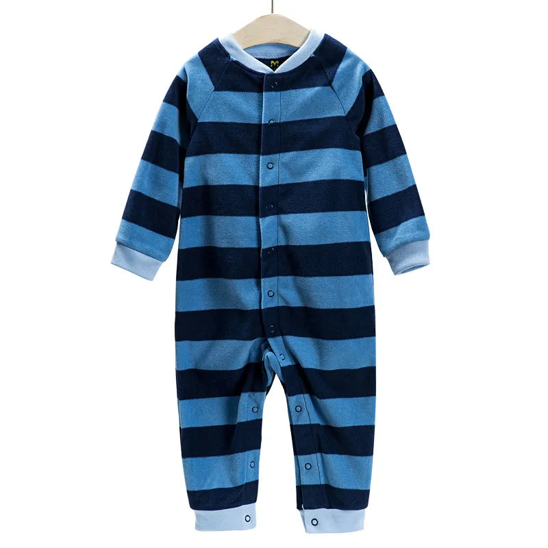 Baby Pajamas Zipper Fleece Newborn Girls Romper Warm Winter Underwear One Piece Overalls Boys Outfits Truck Infants Clothes