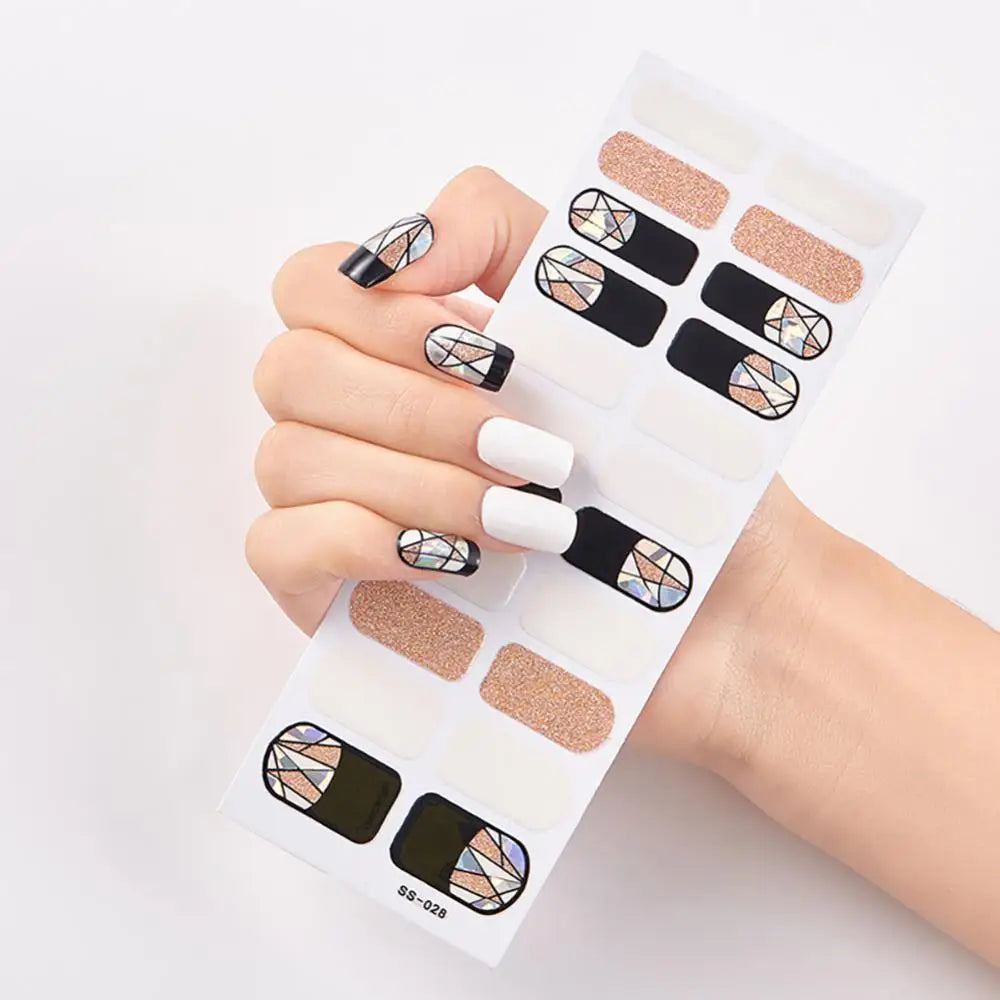 Fashion Stickers Long-lasting Double Ended Creative Nail Art Full Cover Strips Trendy Hottest Polish Wraps No Messy Polish Nails