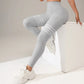 Women V Back Line Leggings Butt Lifting Gym Fitness Athletic Workout Elastic Leggins Outdoor Yoga Pants Sports Training Tights