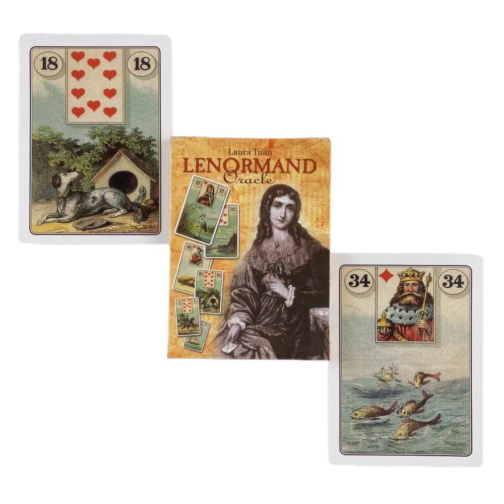 Laura Tuan Lenormand Oracle Cards A 36 English Visions Divination Edition Deck Borad Games